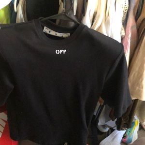 Off-white shoulder pad tee